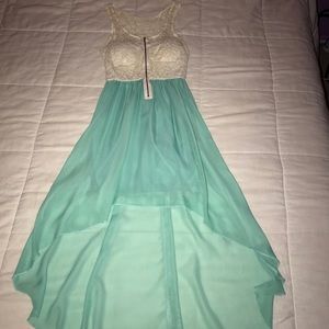 Laced high low dress.